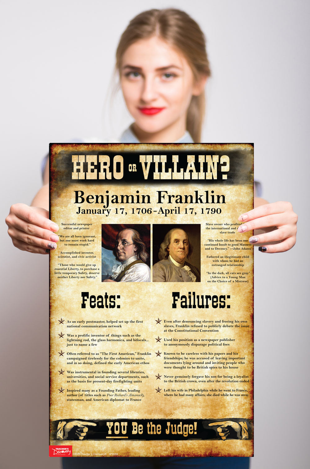 Benjamin Franklin:  Hero or Villain? Mini-Poster