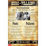 U.S. History Hero or Villain? Mini-Poster Set of 10