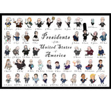 Illustrated Presidents Poster