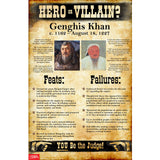 World History Hero or Villain? Mini-Poster Set I - Set of 10