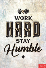 Work Hard Stay Humble English Mini-Poster