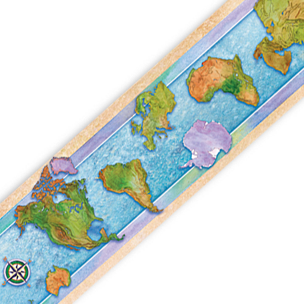 World Continents Border - Set of 12 Strips