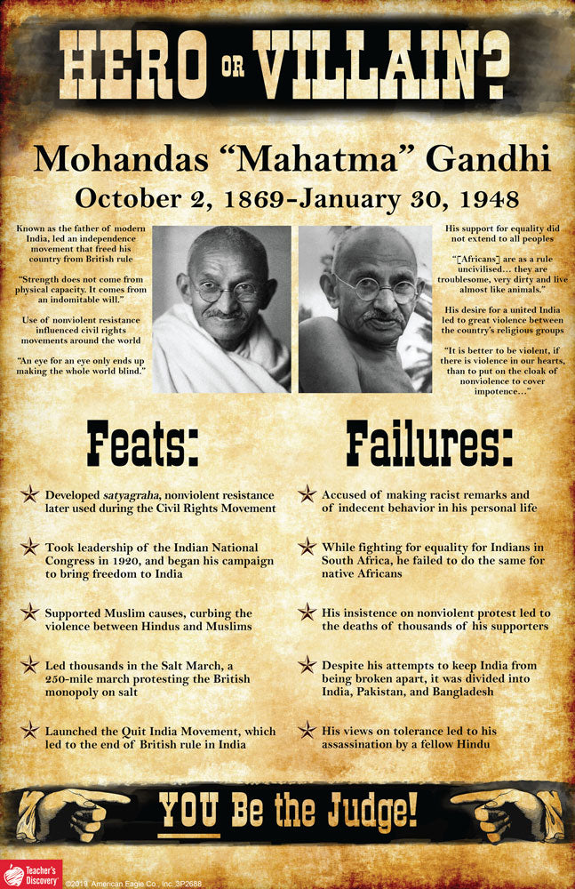 Mohandas "Mahatma" Gandhi: Hero or Villain? Mini-Poster