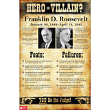 U.S. History Hero or Villain? Mini-Poster Set of 10