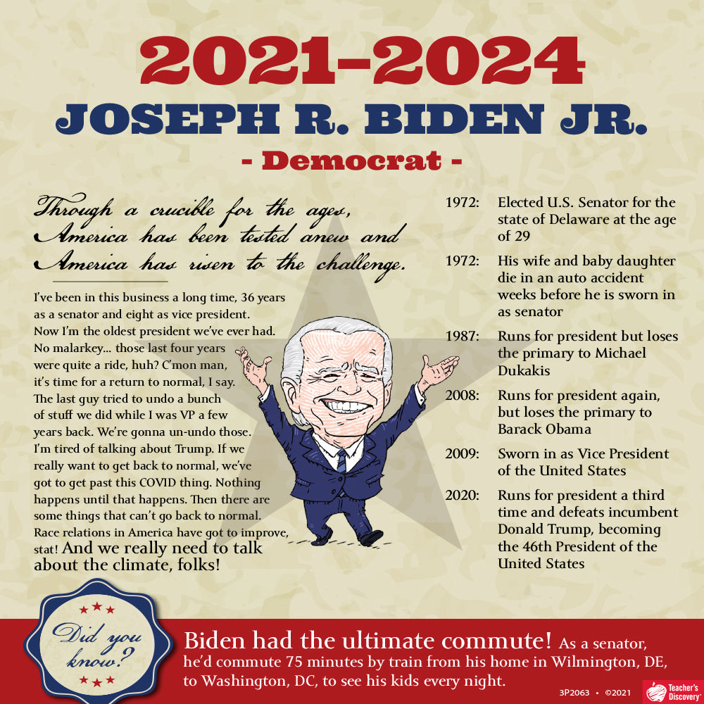 Presidential Timeline Set of 47 Posters