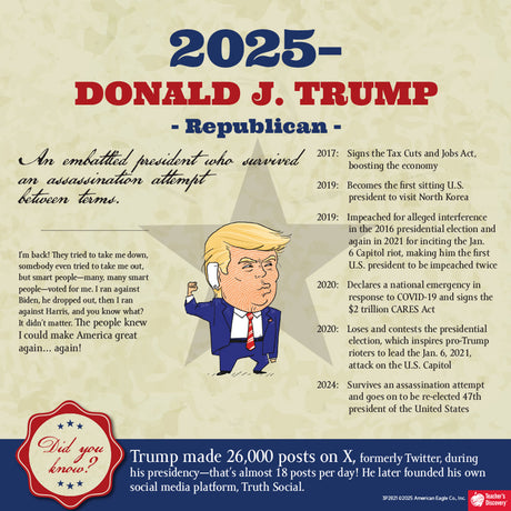 Presidential Timeline Set of 47 Posters