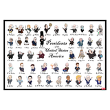 Illustrated Presidents Poster