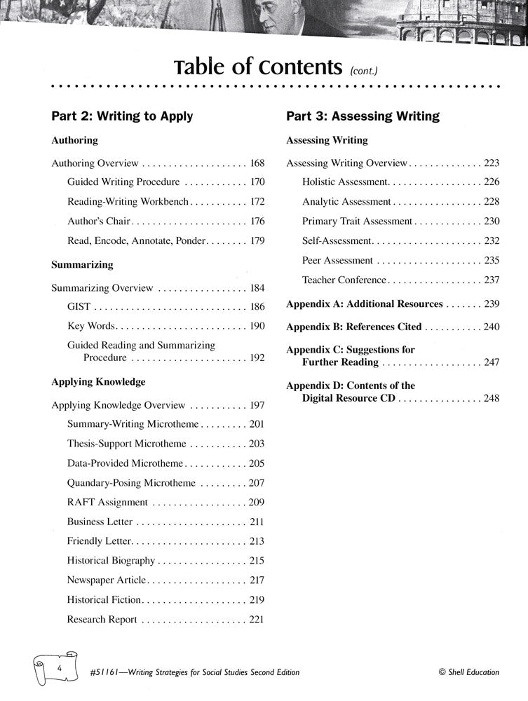 Writing Strategies for Social Studies Book