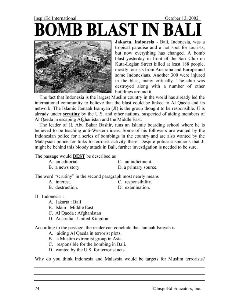 i Think: Geography, Oceania Activity Book Download