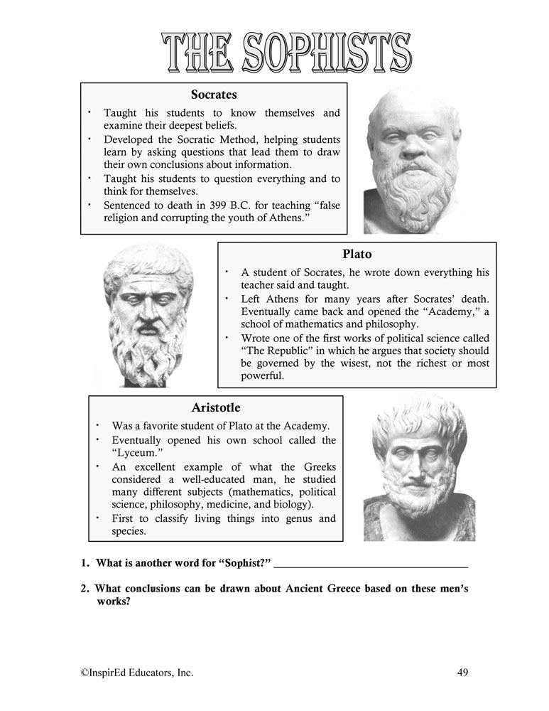 i Think: World History, Ancient Greece Activity Book Download