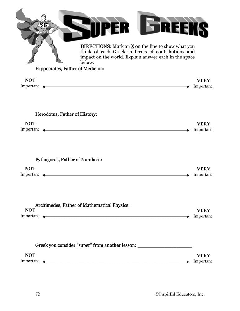 i Think: World History, Ancient Greece Activity Book Download