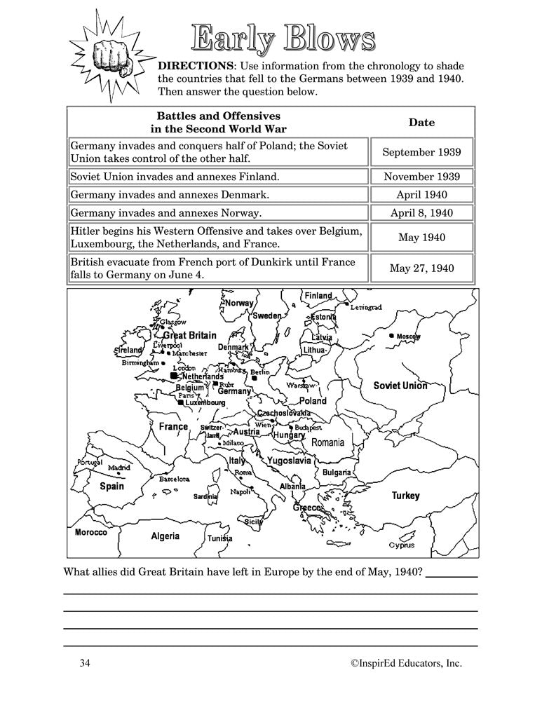 i Think: World History, World War II Activity Book Download