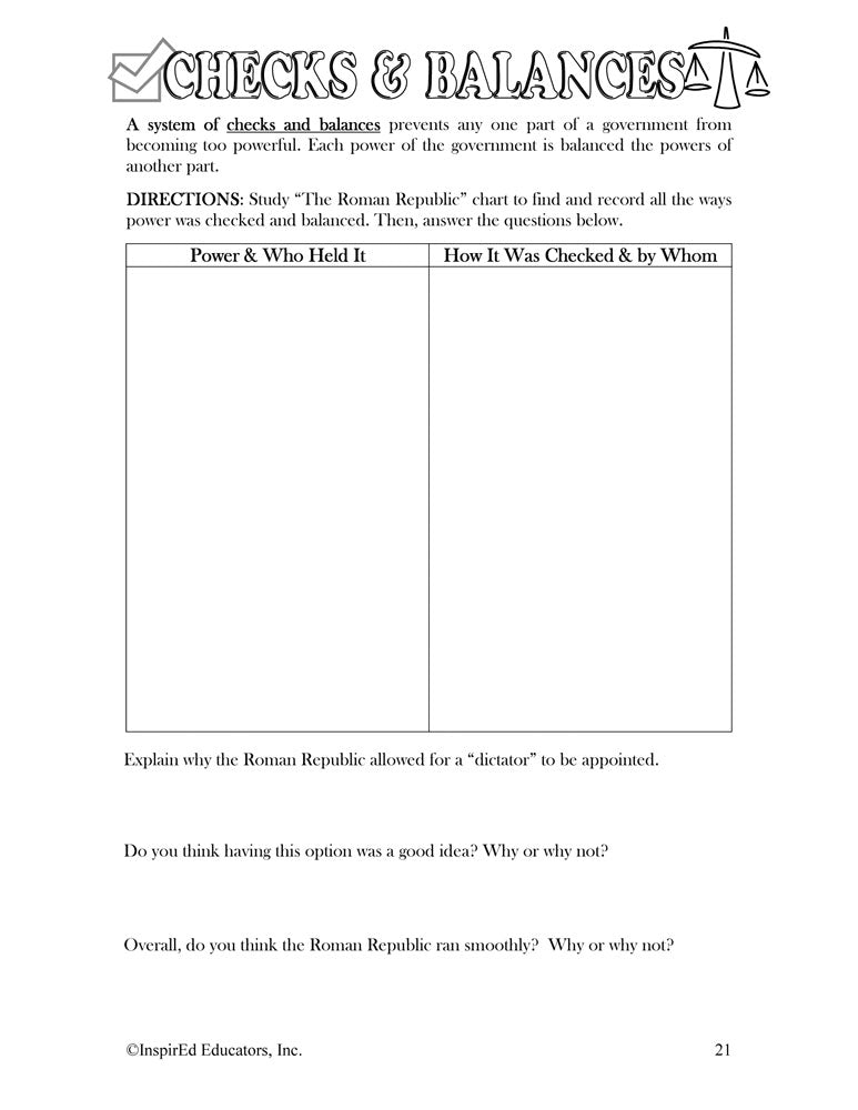 i Think: World History, Ancient Rome Activity Book Download