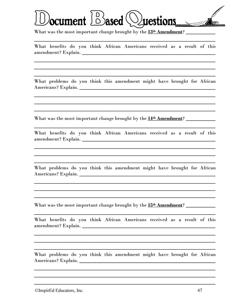 i Think: U.S. History, African American Experience Activity Book Download