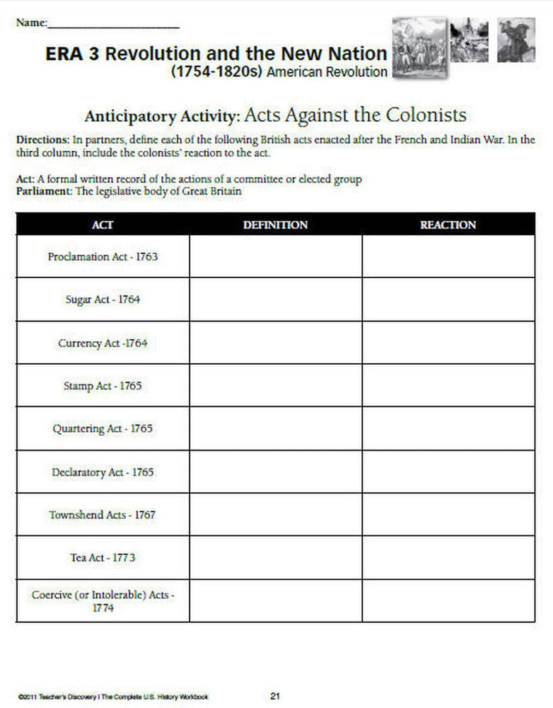 Complete U.S. History Workbook for Middle School