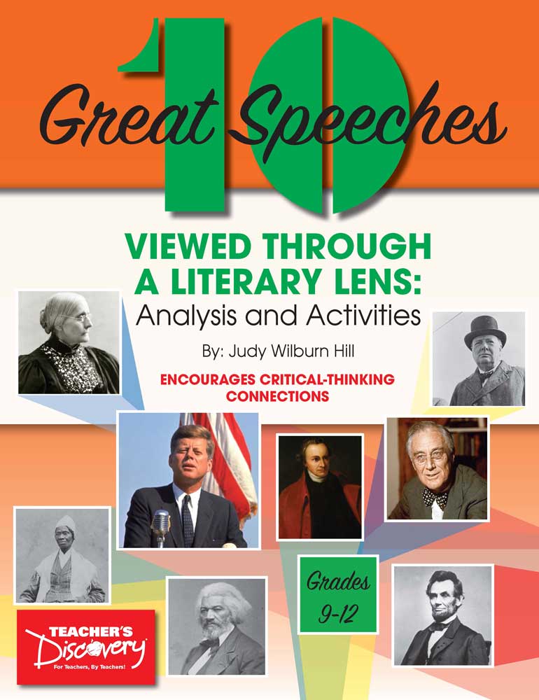 10 Great Speeches Viewed Through a Literary Lens: Analysis and Activities Book