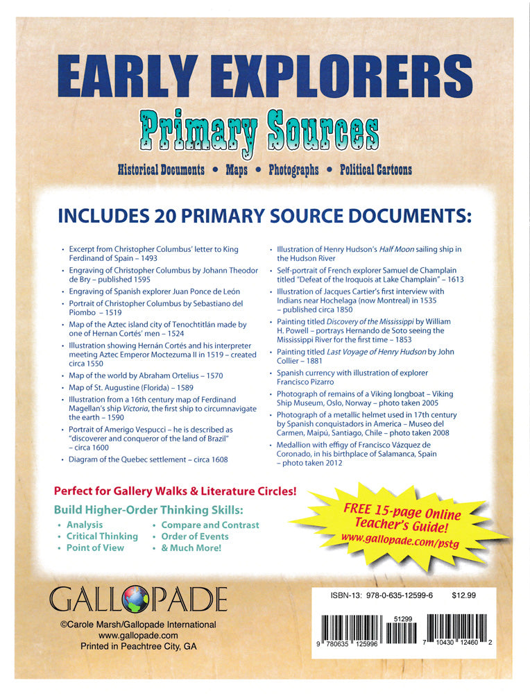 Early Explorers Primary Sources Pack