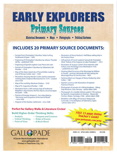 Early Explorers Primary Sources Pack