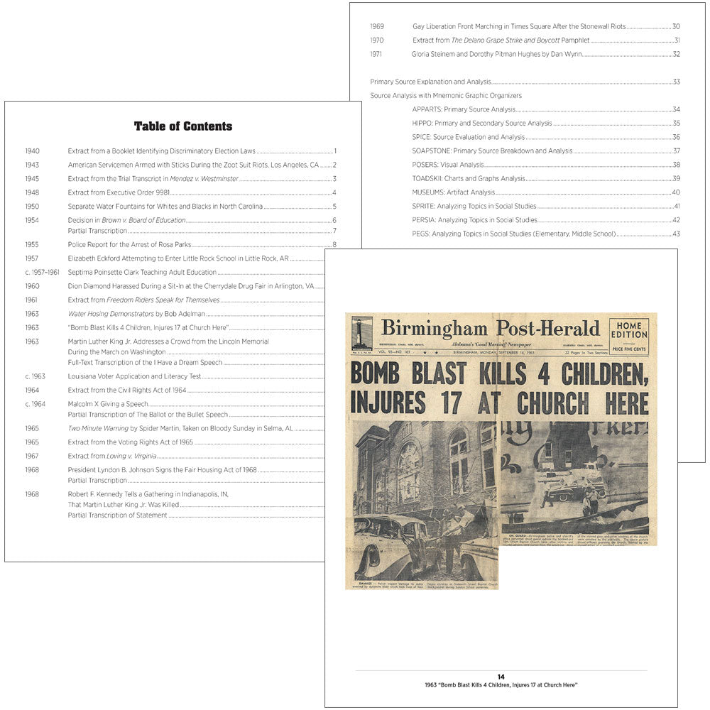 The Essential U.S. History Primary Source Library: World War I Through Civil Rights Set of 5 Downloads