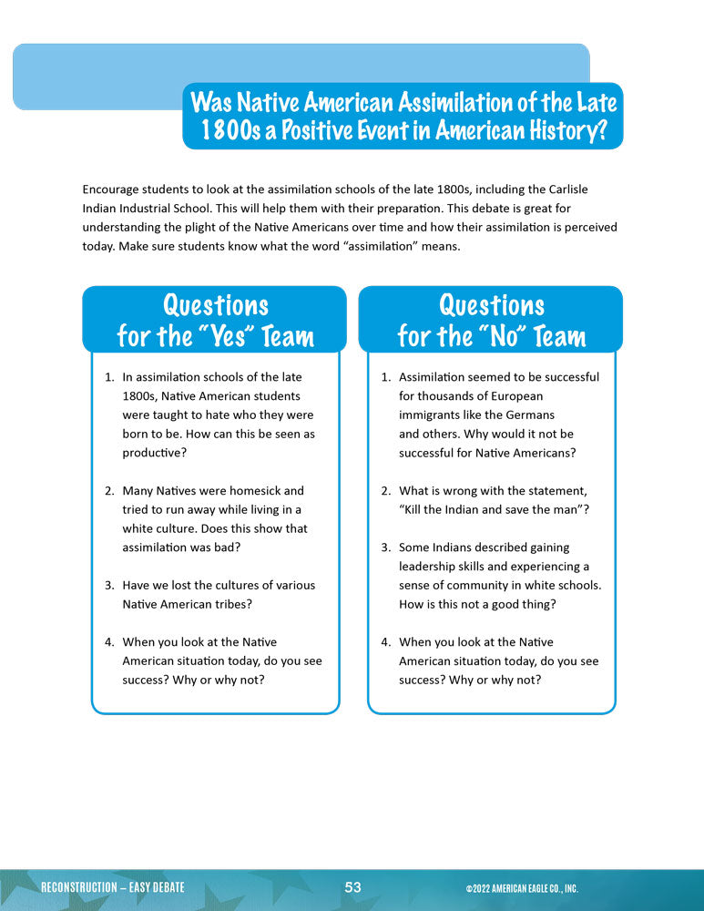 U.S. History Thematic Unit: Reconstruction Download