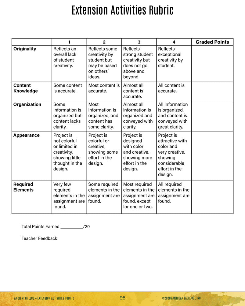 World History Thematic Unit: Ancient Greece Download