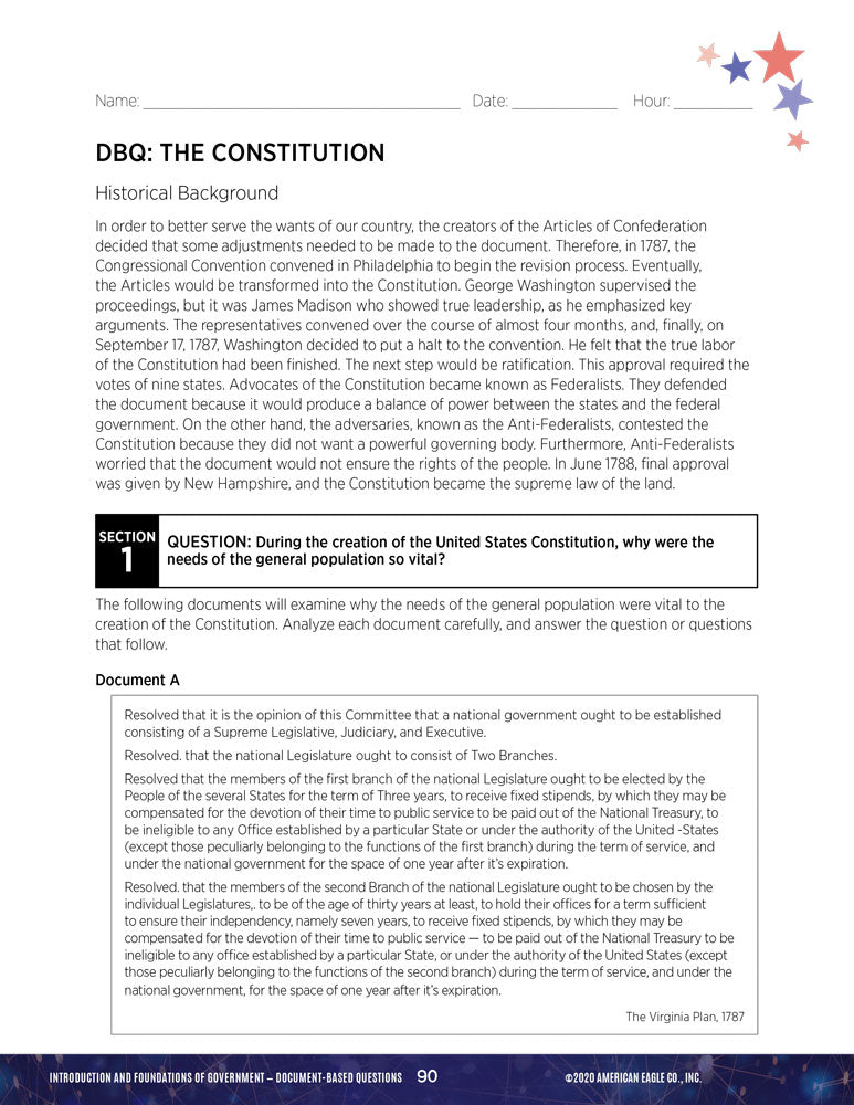 Government Thematic Unit: The Constitution Download