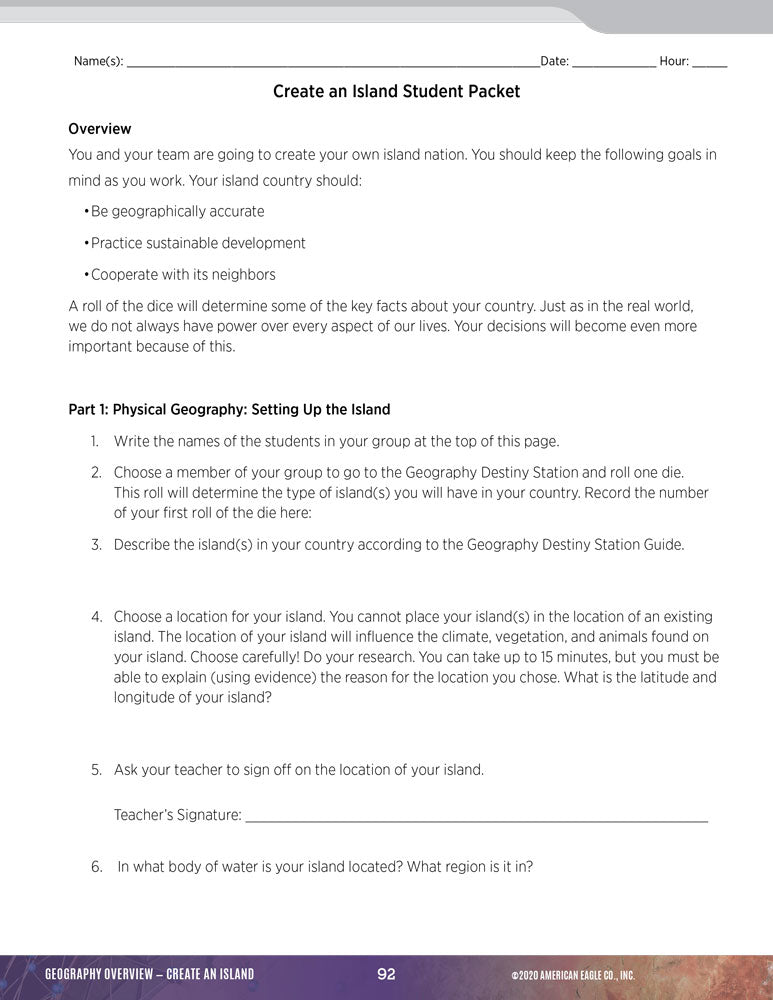 Geography Thematic Unit: Intro to Geography Download