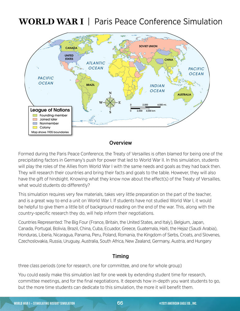 U.S. History Thematic Unit: World War I Download