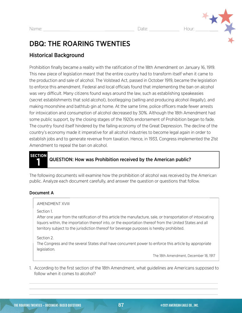 U.S. History Thematic Unit: The Roaring Twenties Download