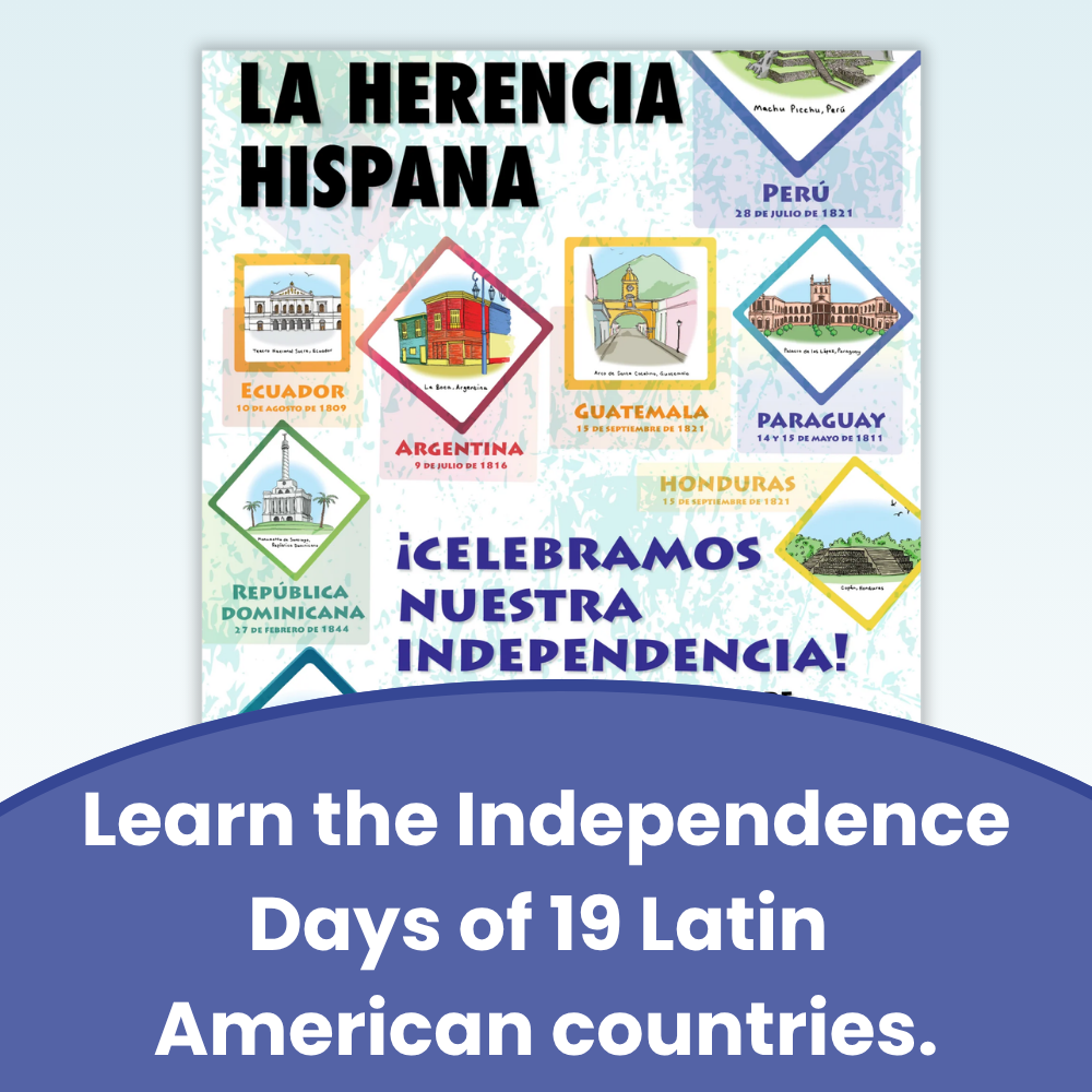 Hispanic Heritage Month - Spanish - Door Poster