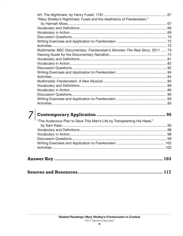 Related Readings: Mary Shelley's Frankenstein in Context Book