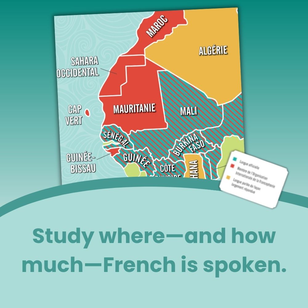 French-Speaking Africa Poster for French Classrooms