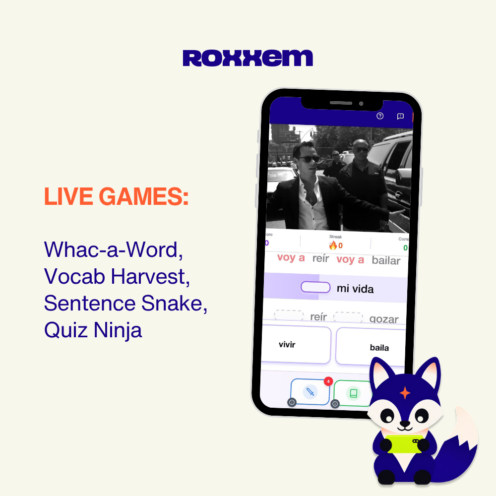 Roxxem: World Language Digital Curriculum and Video Lesson Subscription