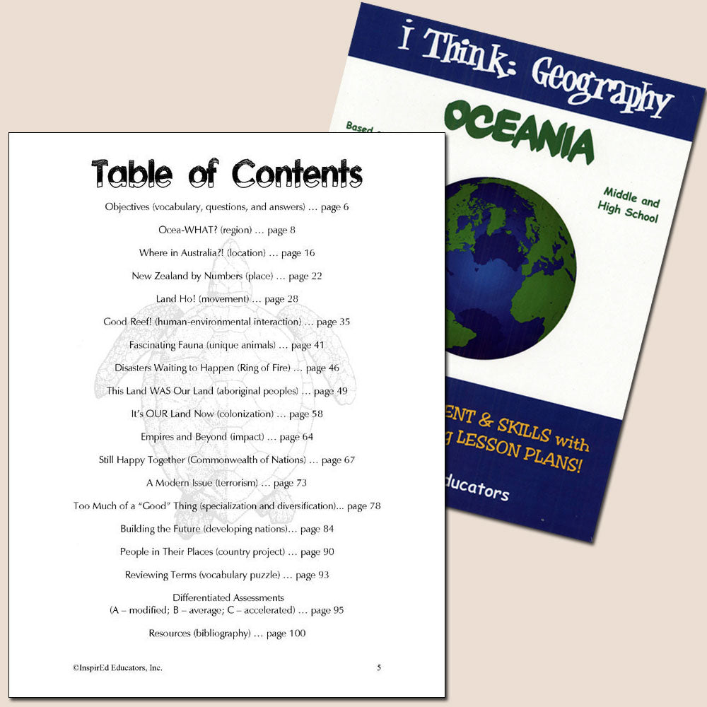 i Think: Geography, Regions of the World Activity Book Set of 9 Books