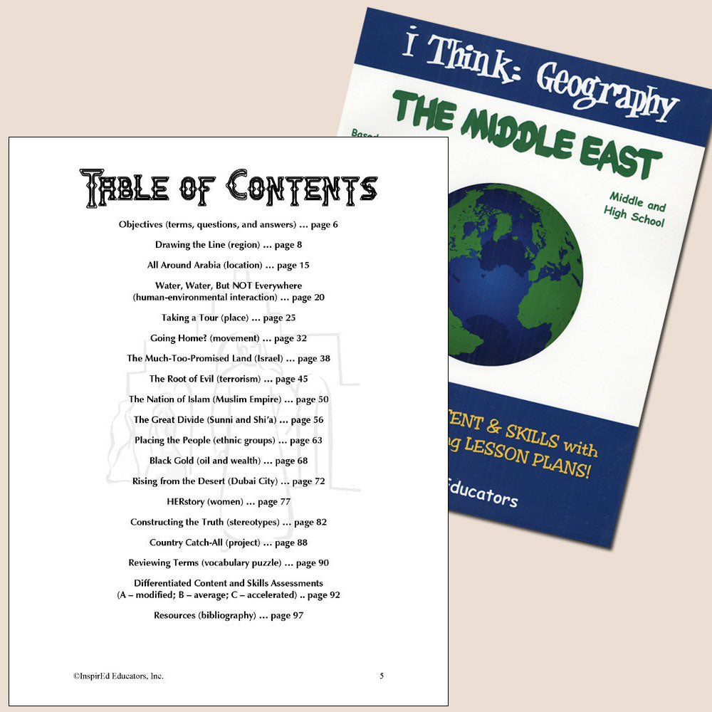 i Think: Geography, Regions of the World Activity Book Set of 9 Books