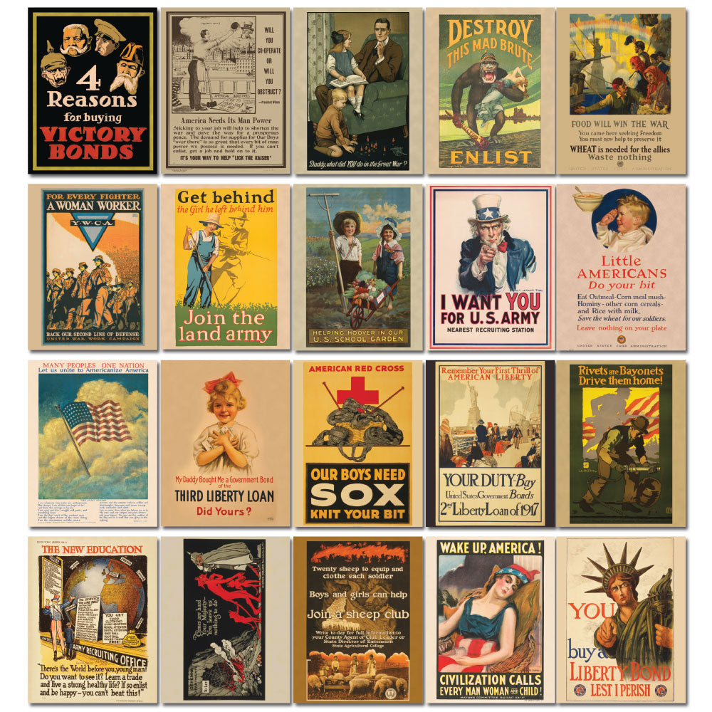 World War I Propaganda Mini-Poster Set