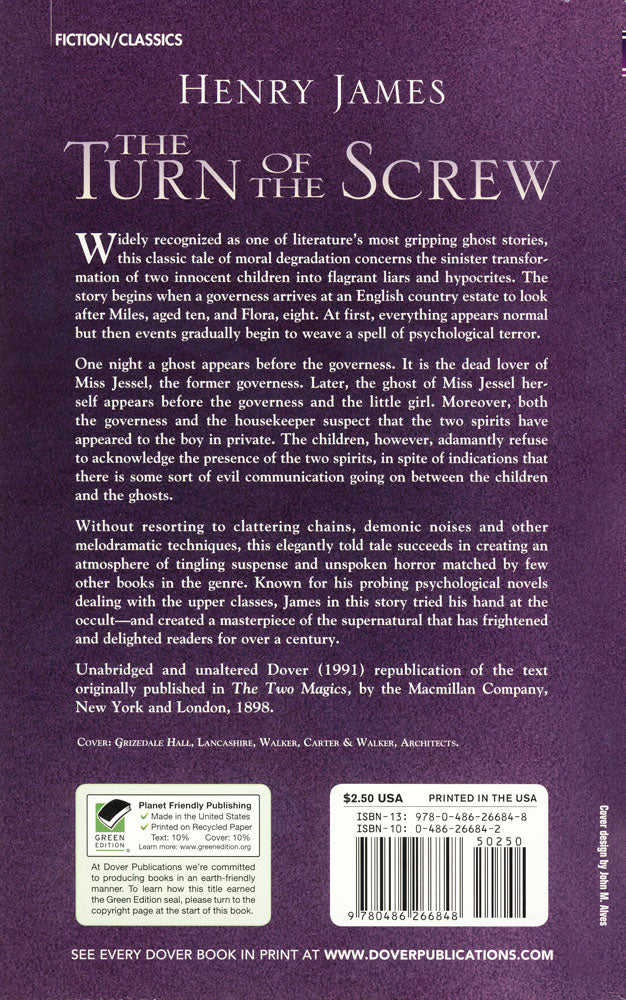 The Turn of the Screw Paperback Book (1090L)