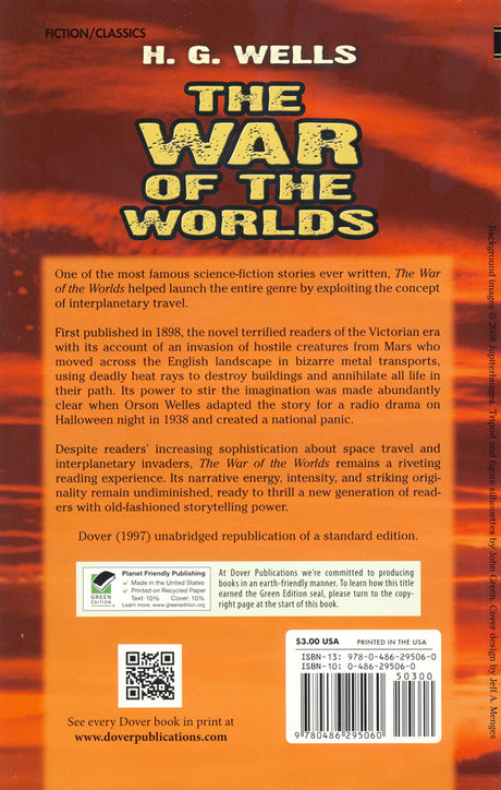 The War of the Worlds Paperback Book (1040L)