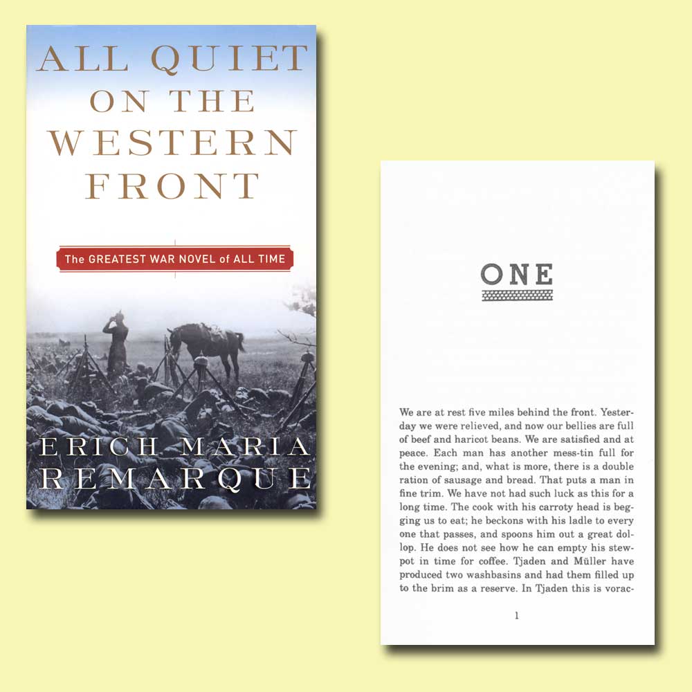 All Quiet on The Western Front Paperback Book (830L)