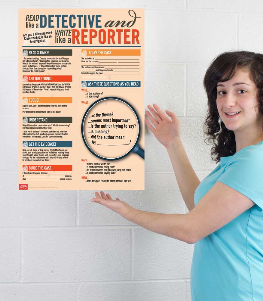 Read Like a Detective, Write Like a Reporter Poster