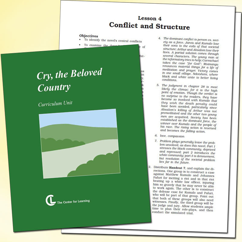 Cry, The Beloved Country Curriculum Unit