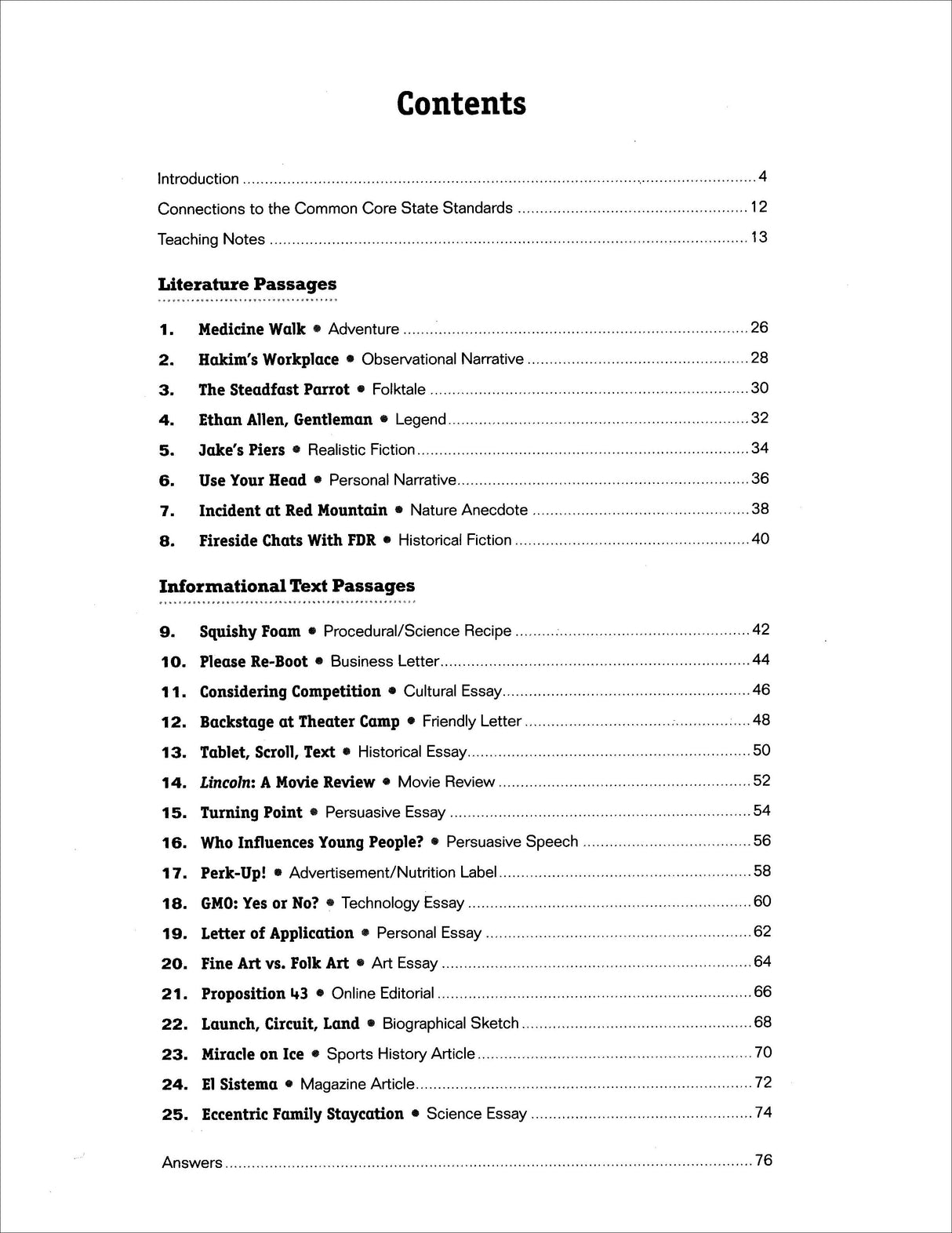 25 Complex Text Passages to Meet the Common Core Reproducible Book