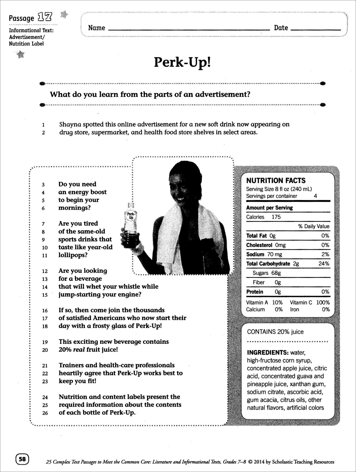 25 Complex Text Passages to Meet the Common Core Reproducible Book