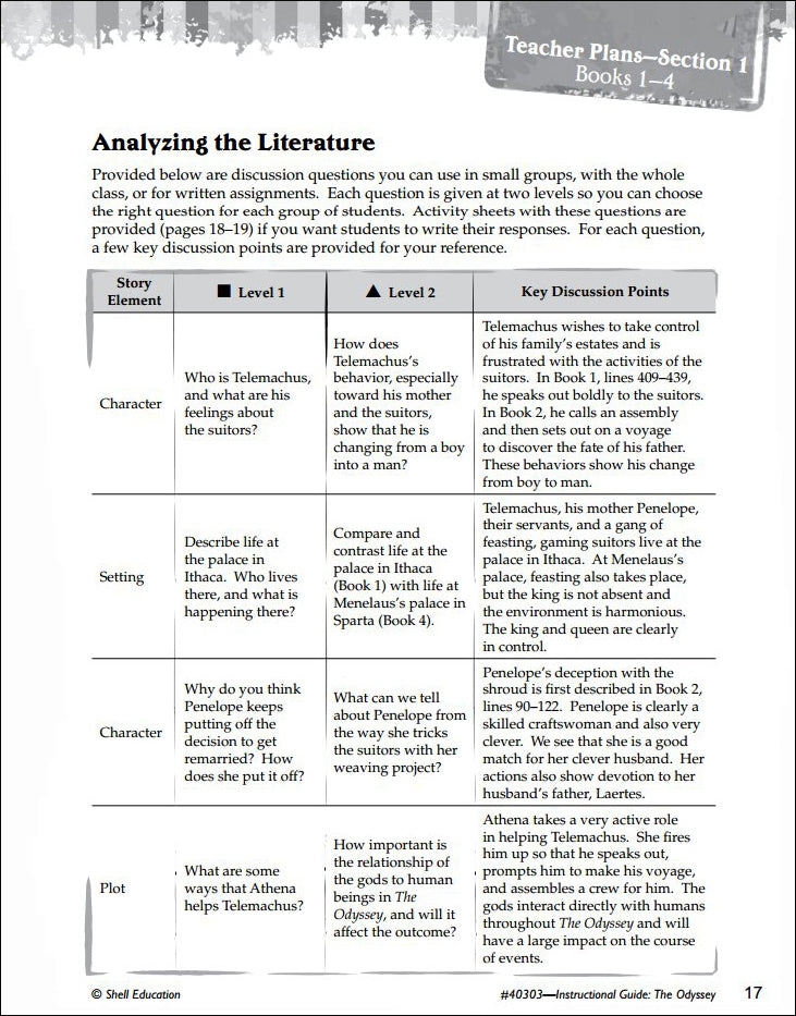 Great Works Instructional Guide for Literature: The Odyssey