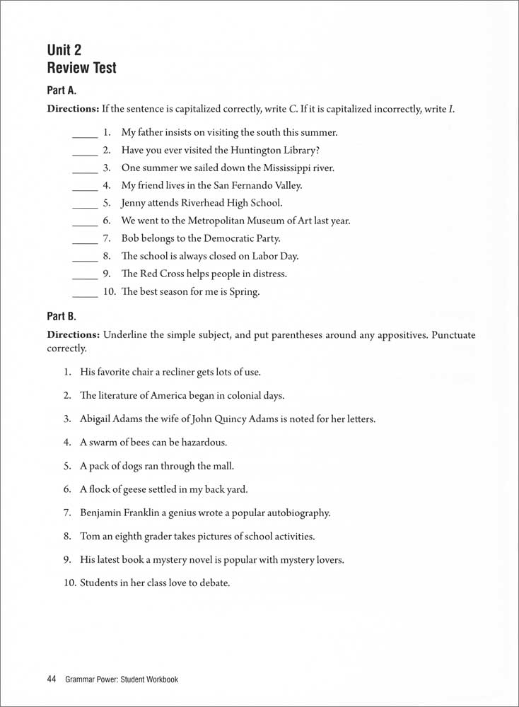 Grammar Power Student Workbook