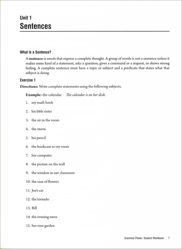 Grammar Power Student Workbook