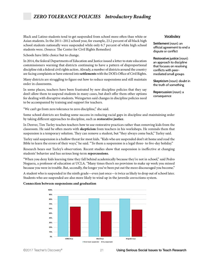 Using Serious Social Issues to Teach Research MS Book