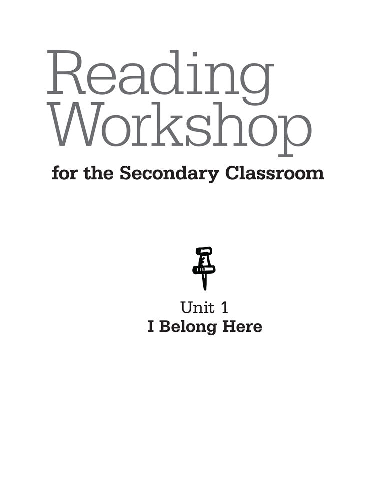 Reading Workshop for the Secondary Classroom