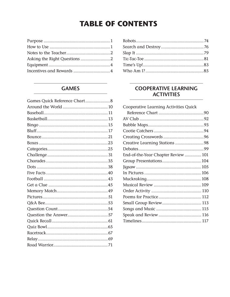 Games and Cooperative Learning for the ELA and Social Studies Classroom Book