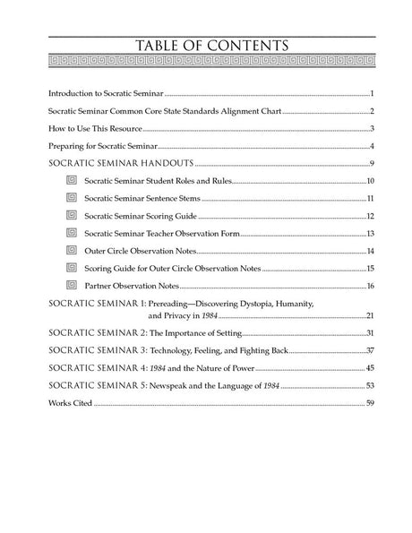 Socratic Seminar: 1984 Book